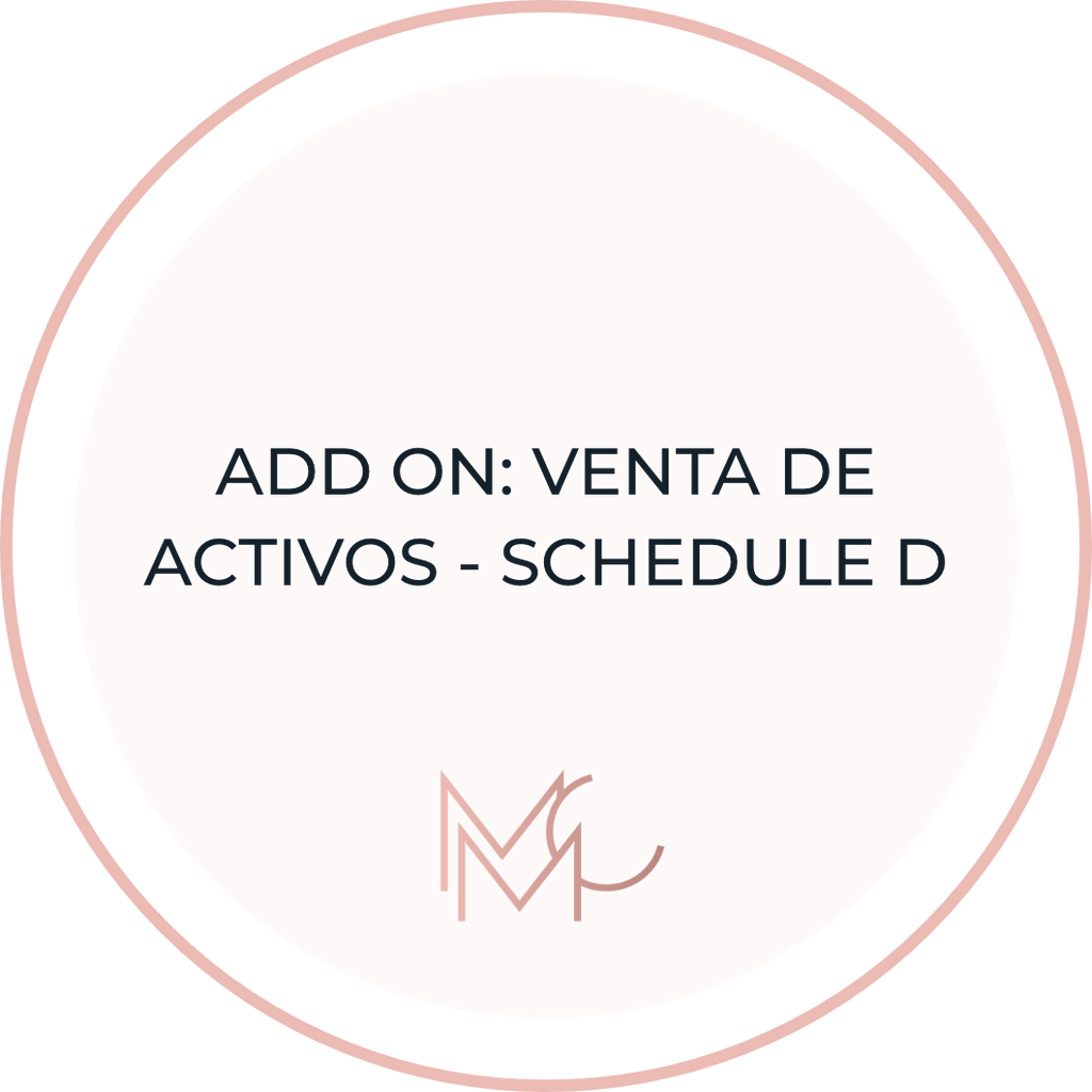 Add on: venta de activos - Schedule D