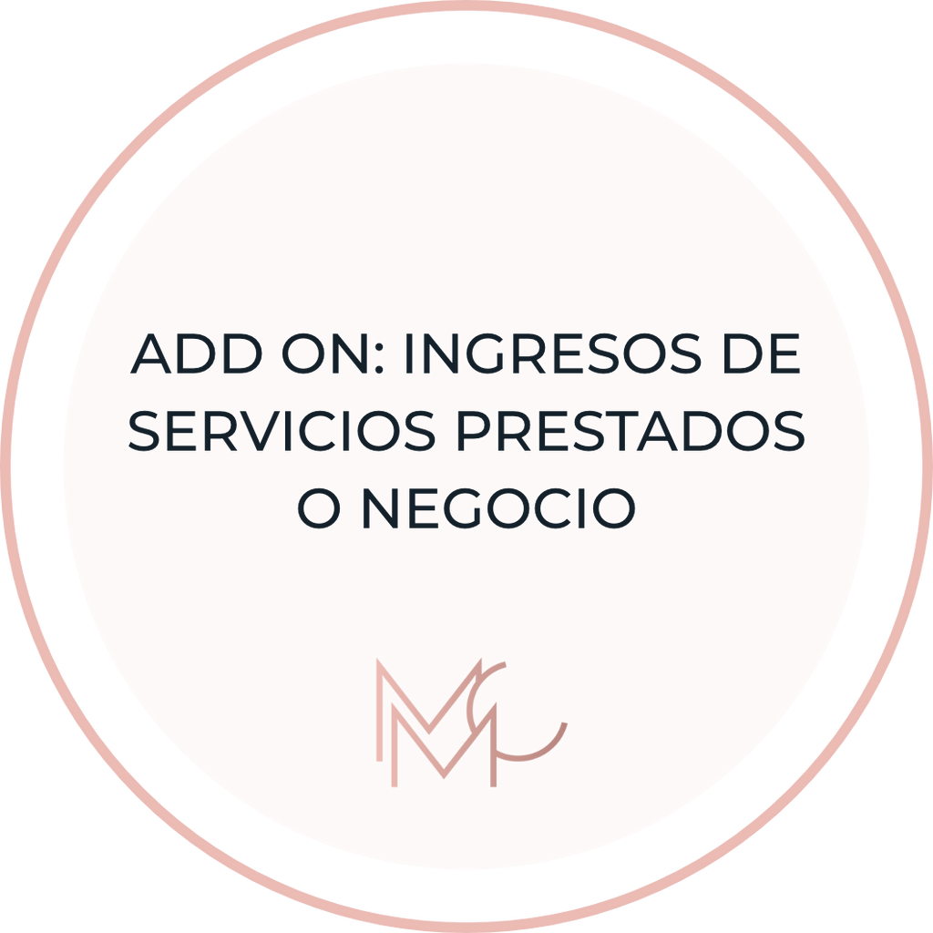 Add on: Ingresos de Servicios Prestados o Negocio